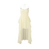 Diana Vevina Irregular Lace Sling Long Dress