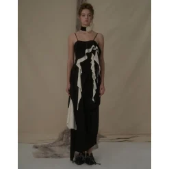 Elywood Destructed Flutter Piece Camisole Long Dress