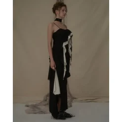 Elywood Destructed Flutter Piece Camisole Long Dress