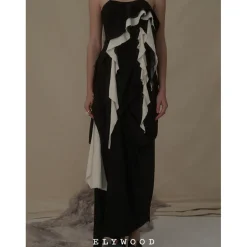 Elywood Destructed Flutter Piece Camisole Long Dress