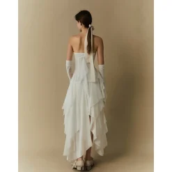 Elywood White Layering Bandeau Dress