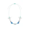 EVAE+ Black Lux Smiley Cloud Necklace Blue