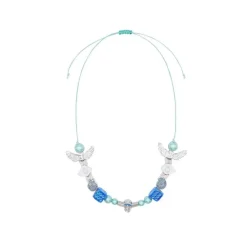 EVAE+ Black Lux Smiley Cloud Necklace Blue