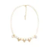 EVAE+ Pearl And Skull Necklace