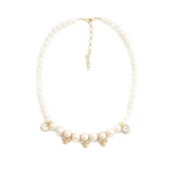 EVAE+ Pearl And Skull Necklace