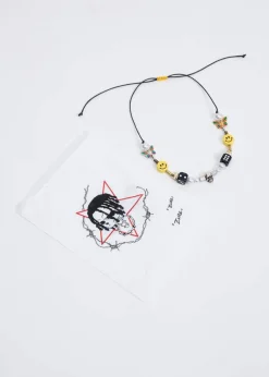 EVAE+ Smiley Pearl Necklace Black