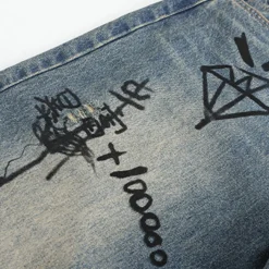 Fordare Bear Graffiti Oversized Jeans