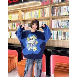 Fordare Color Blocked Pretty Ghost Sweater