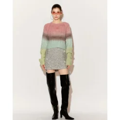 Fordare Rainbow Overlong Sleeve Knit Sweater