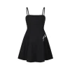 Herlian Black Suspender Dress