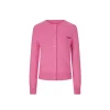 Herlian Designer Buttons Slim-Fit Knitted Cardigan Pink