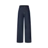 Herlian Embroidery Bow Wide-Leg Denim Pants