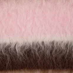 Herlian Raw Edge Striped Mohair Knit Sweater Pink