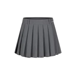 Herlian Rivet Pleated Skirt Grey