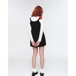 Herlian Twist A-Line Knitted Vest Dress Black