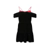 Jac Fleurant Color Blocked Velvet Glitter Sling Dress