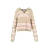 Kroche Color Blocked Destroy Oversized Hooded Sweater