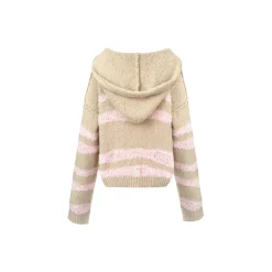 Kroche Color Blocked Destroy Oversized Hooded Sweater