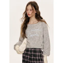 Kroche Color Blocked Hand Crochet Off-Shoulder Knit Top