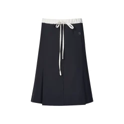 Kroche Color Blocked High Waist A-Line Skirt