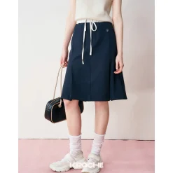 Kroche Color Blocked High Waist A-Line Skirt