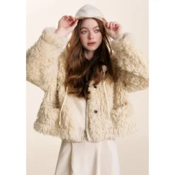 Kroche Curly-Fur Teddy Short Thicken Jacket