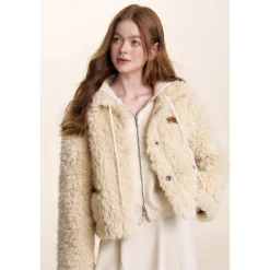 Kroche Curly-Fur Teddy Short Thicken Jacket