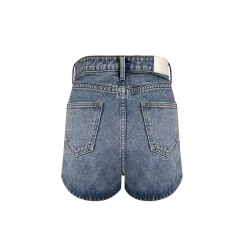 Kroche Denim Logo Embroidery Skirt Blue