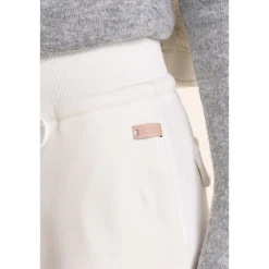 Kroche Drawstring High Waist Wide-Leg Casual Pants White