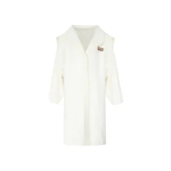 Kroche Faux Mink Oversized Lapel Coat White