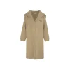Kroche Faux Mink Oversized Lapel Coat Brown