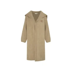 Kroche Faux Mink Oversized Lapel Coat Brown