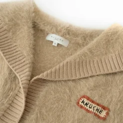 Kroche Faux Mink Oversized Lapel Coat Brown