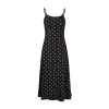 Kroche Floral Bow Draped Knit Halter Long Dress