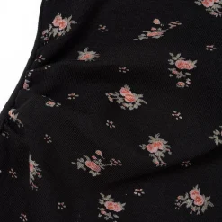 Kroche Floral Bow Draped Knit Halter Long Dress