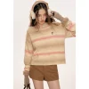 Kroche Gradient Off-Shoulder Woolen Sweater