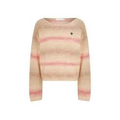 Kroche Gradient Off-Shoulder Woolen Sweater