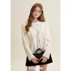Kroche Heavy Floral Button Tweed Jacket White