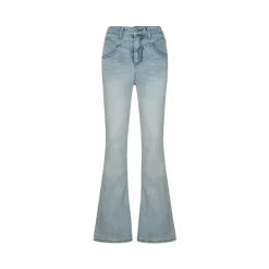 Kroche High Waist Washed Denim Flare Jeans