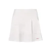 Kroche Lace Edge Patchwork Pleated Skirt White