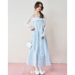 Kroche Lace Edge Patchwork Knitted Cardigan White