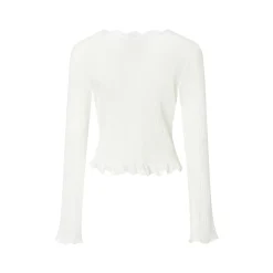 Kroche Lace Edge Patchwork Knitted Cardigan White