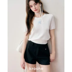 Kroche Lace Edge Suit Short Black