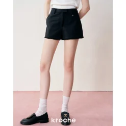 Kroche Lace Edge Suit Short Black
