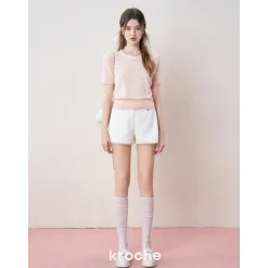 Kroche Lace Edge Suit Short White