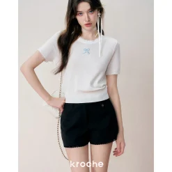 Kroche Lace Edge Suit Short Black