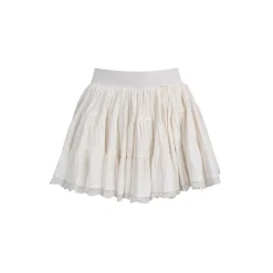 Kroche Lace Patchwork A-Line Ballet Fluffy Skirt White
