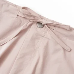 Kroche Lace Patchwork Bow Lace Up Cargo Pants Pink