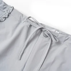 Kroche Lace Patchwork Bow Lace Up Cargo Pants Blue