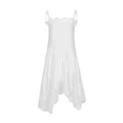 Kroche Lace Patchwork Irregular Cutting Sling Dress